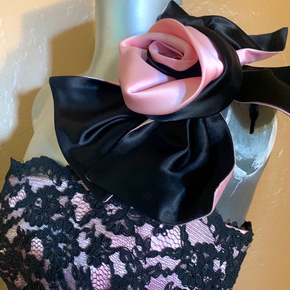 Vintage Carole Mignon Boutique Black Lace Mini Dress. SZ 4 - Picture 7 of 8